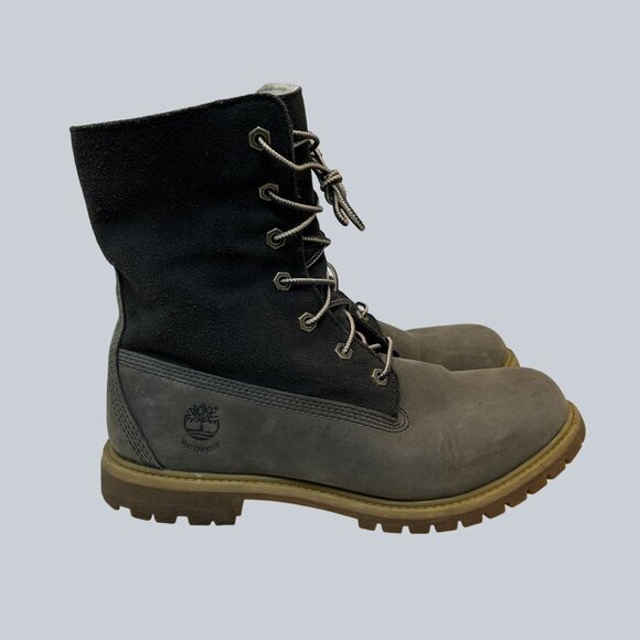 Timberland Women’s Lace-Up Winter Boots Leather & Suede Shearling Lined Size 9.5 - Picture 3 of 10